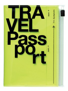 Passport Case, TRAVEL KIT Neon Yellow