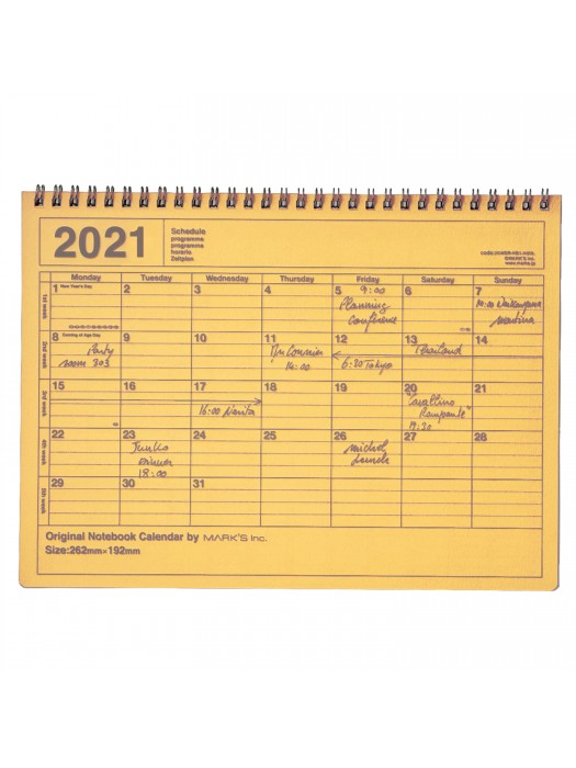 2021 Monthly Desktop Calendar Size M Yellow Mark S Marks Store marks kalender 2021