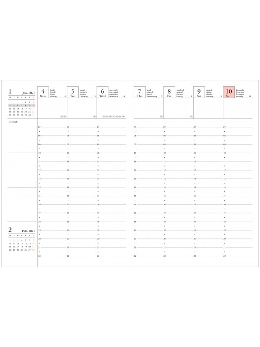 Diary 2021 Compact A6 Compact Weekly Planner Vertical 16h Time Base White Storage It Marks Store storage it kalender 2021 a5