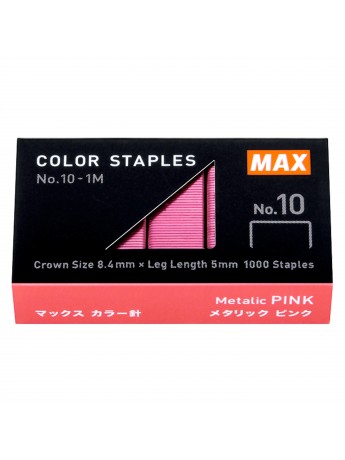 Staples Color Refill High Performance Staples Pink N-10 - 1000 pcs - MAX