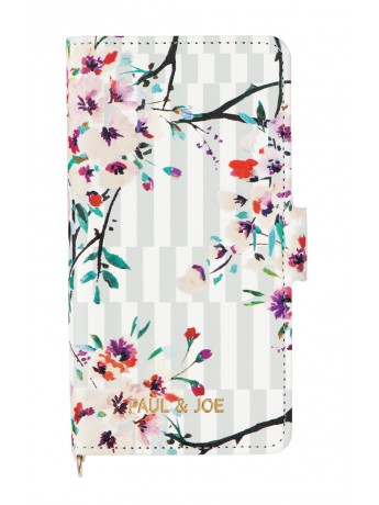 Smartphone case flip type for iPhone 7 Stripe Bouquet - PAUL & JOE La Papeterie