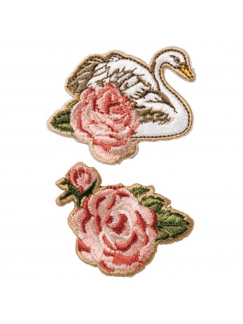 Stickers Brodés de décoration Cygnes en Fleurs - PAUL & JOE La Papeterie