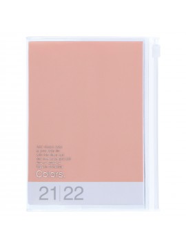 Diary 2022 A6 Vertical Type Zipped Recycled Cover 16 hours Pink - Colors Mark's