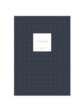 Bloc-note à croquis avec Couverture Sketching Pad Dots Navy - Kartotek