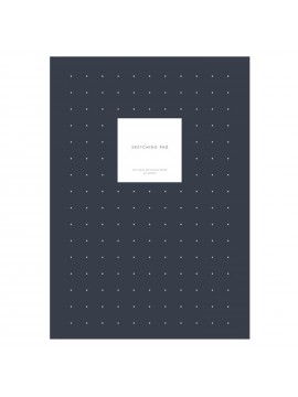 Notepad with cover Sketching Pad Dots Navy - Kartotek