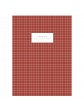 Notebook Large Softcover Check Brick red -  Kartotek