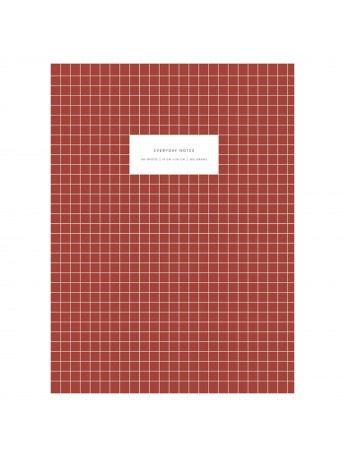 Notebook Large Softcover Check Brick red -  Kartotek