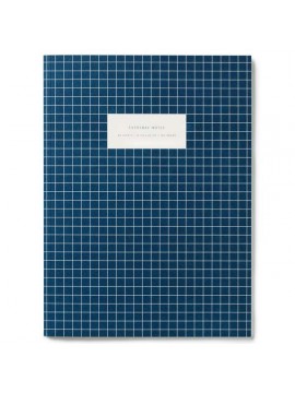 Notebook Large Softcover Check Dark Blue -  Kartotek