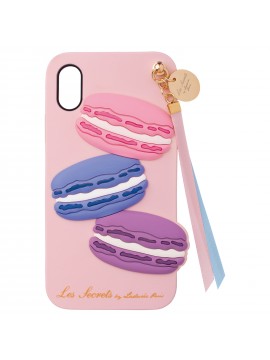 Backcover iPhone Xs X Macaron Rose - Les Secrets de Ladurée