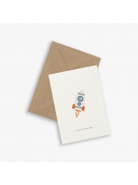Greeting Card Rocket- - Kartotek Copenhagen