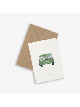 Greeting Card Wedding car- Kartotek Copenhagen