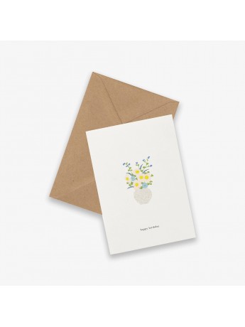 Greeting Card Birthday flowers - Kartotek Copenhagen