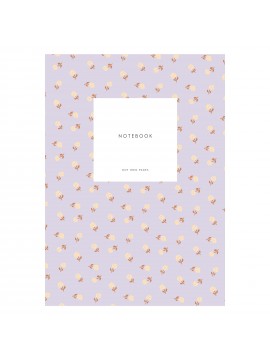 Small Notebook Dot Grid Small flower lavender - KARTOTEK