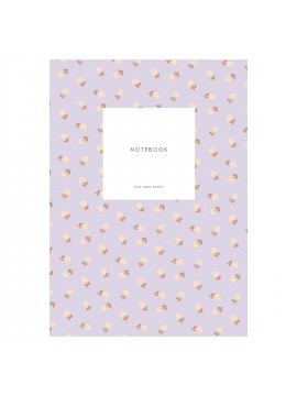 Small Notebook Dot Grid Small flower lavender - KARTOTEK