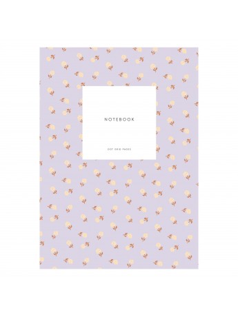 Small Notebook Dot Grid Small flower lavender - KARTOTEK
