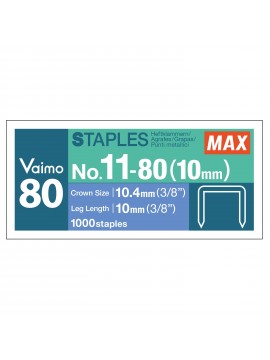 High performance refill staples N-11 10 mm - 1000 pcs - MAX