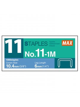 High performance refill staples N-11 6mm - 1000 pcs - MAX