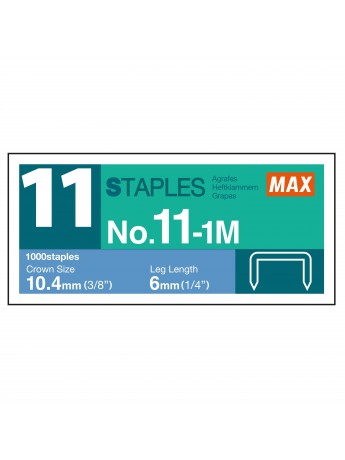 High performance refill staples N-11 6mm - 1000 pcs - MAX