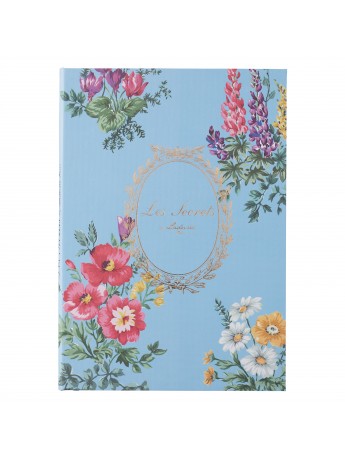 Carnet de notes B6 Bouquet de Fleurs Bleu - Les Secrets by Ladurée 