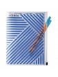 Diary 2023 A5 Vertical Type Zipped Recycled Cover 16 hours Blue - Geometric Mark's