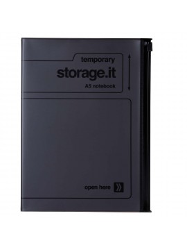 Notebook A5 Recycled PVC cover with zipper Black - Storage.it Mark's