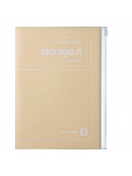 Notebook A5 Recycled PVC cover with zipper Yellow - Storage.it Mark's
