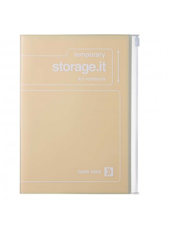 Notebook A5 Recycled PVC cover with zipper Yellow - Storage.it Mark's