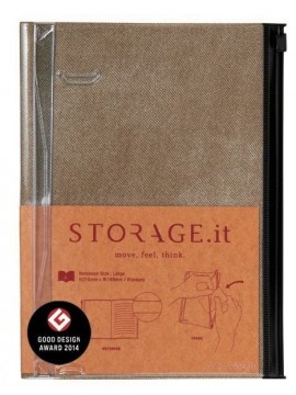 Notebook L Denim Beige - STORAGE.it