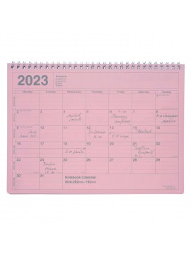 2023 Monthly Desktop Calendar Size M Pink - Mark's