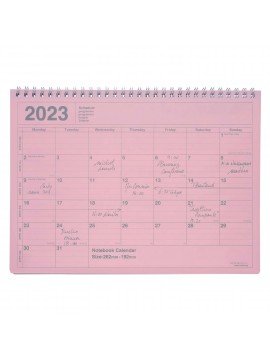 2023 Monthly Desktop Calendar Size M Pink - Mark's