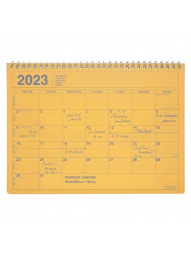 2023 Monthly Desktop Calendar Size M Yellow - Mark's