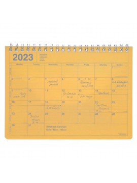 2023 Monthly Desktop Calendar Size S Yellow - Mark's