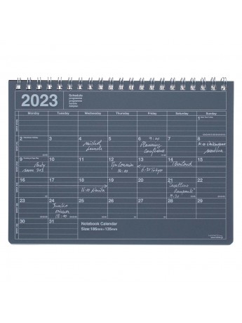 2023 Monthly Desktop Calendar Size S Black - Mark's