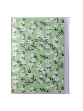 2024 Diary A5 Flower Pattern / Cream Green