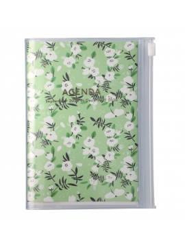 2024 Diary A6 Flower Pattern / Cream Green