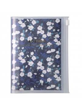 2024 Diary A6 Flower Pattern / Navy