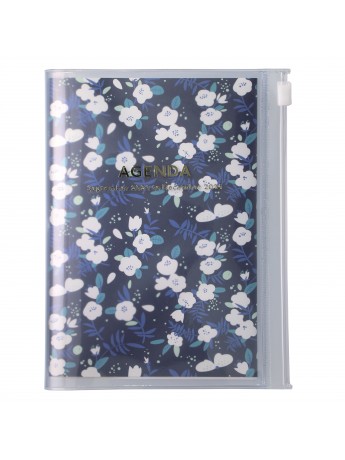 2024 Diary A6 Flower Pattern / Navy - Marks-store