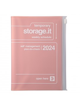 Agenda Semainier 2024 A6 Vertical Base Horaire 16H Couverture Zippée  Recyclée Navy - Storage.it Mark's - Marks-store