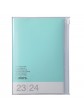 Agenda Semainier 2024 B6 Vertical Base Horaire 16H Couverture Zippée Recyclée Mint - Colors Mark's