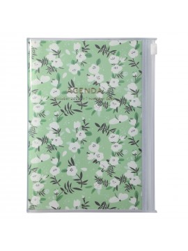 2024 Diary B6 Flower Pattern / Cream Green